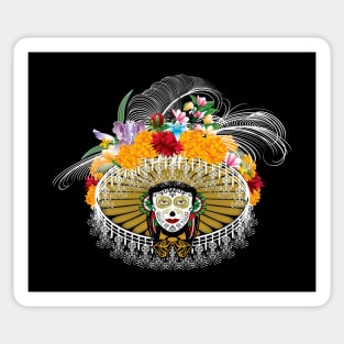 Catrina olive hat Sticker